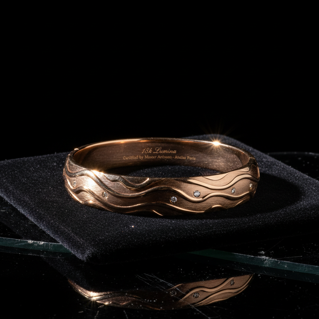 Textured Gold BangleVII