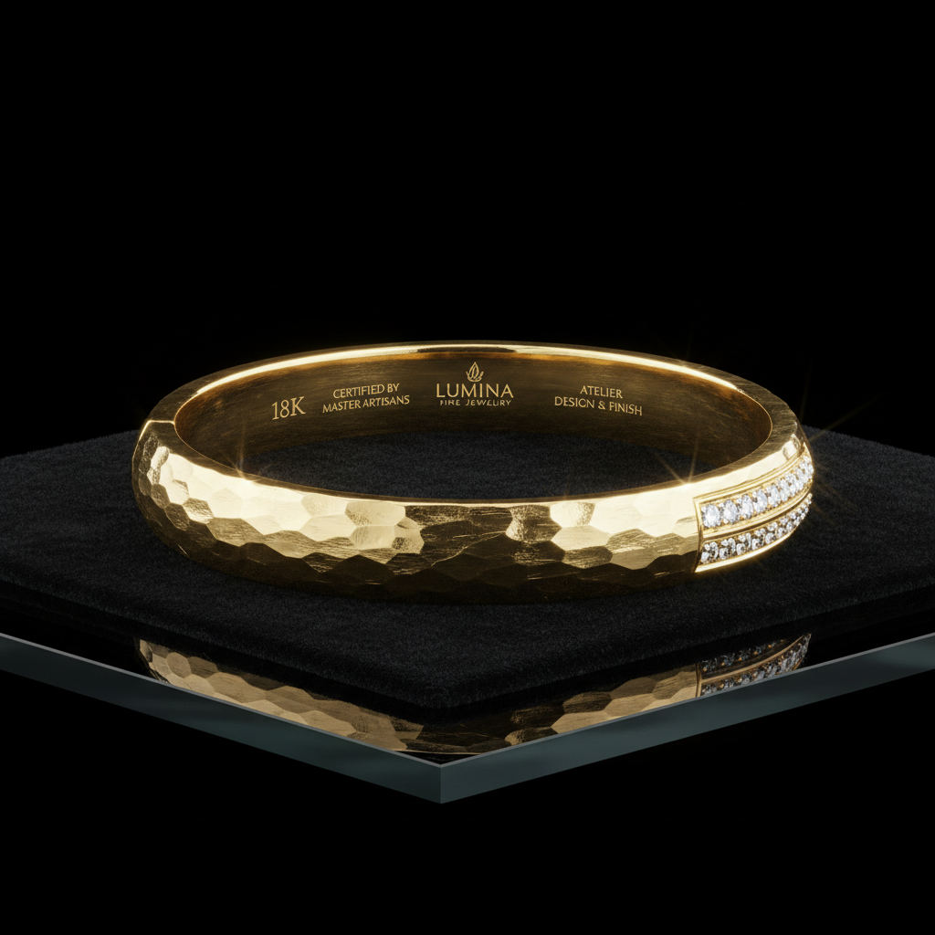 Hammered Gold BangleVIII