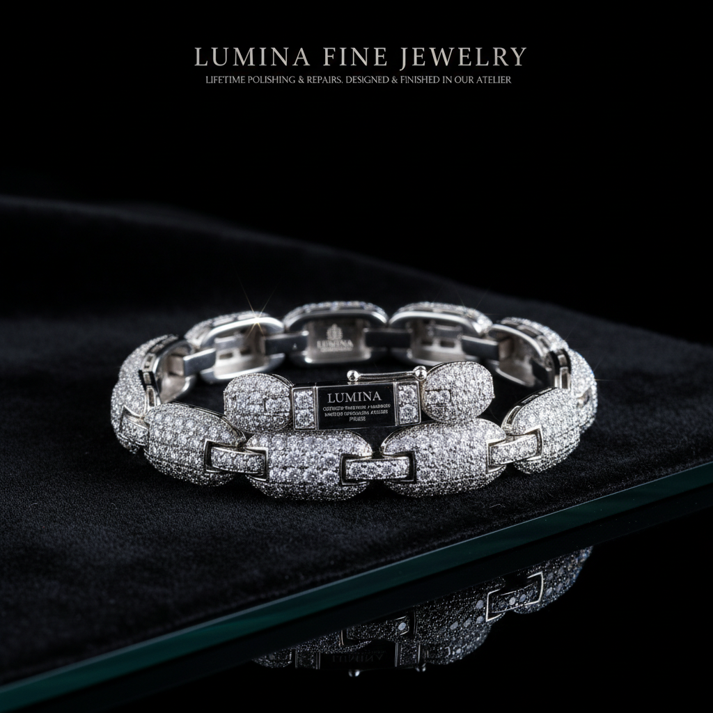 Diamond-Accent Link Bracelet