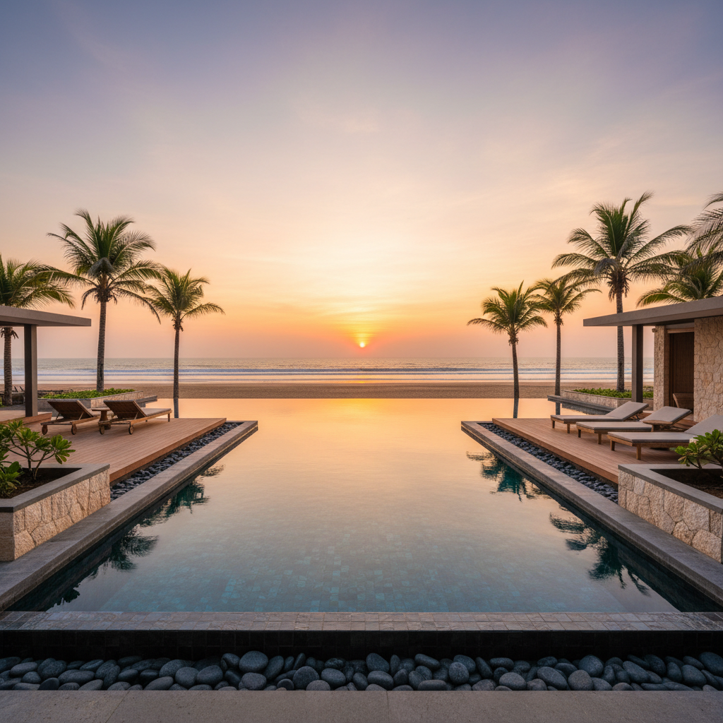 Sunset Infinity Pool · 200m Beachfront