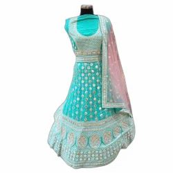Embroidered Wedding Wear Silk Lehenga
