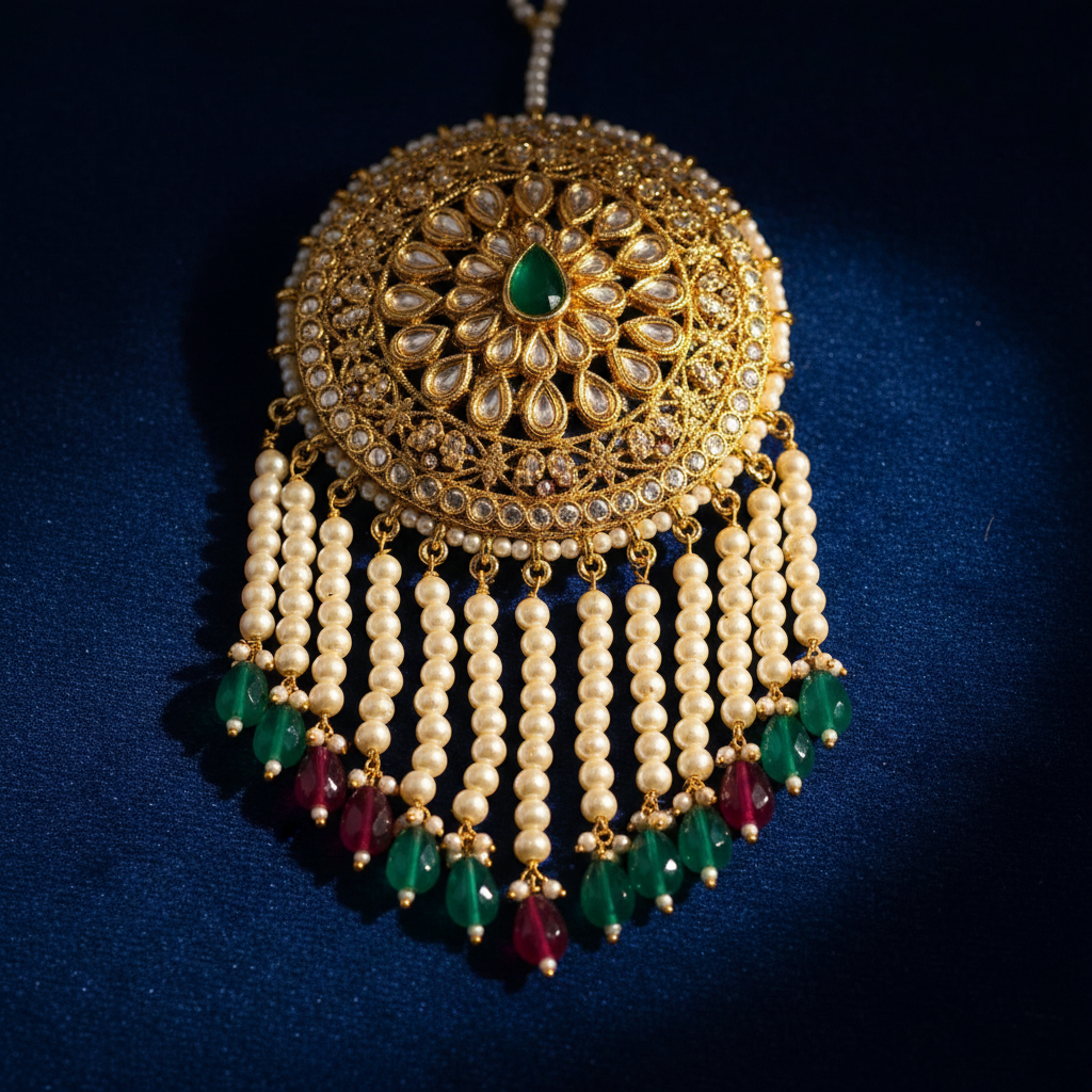 Bridal Sehra Patch — Groom Turban Accessory
